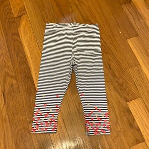 Striped leggings with hearts, size 24m